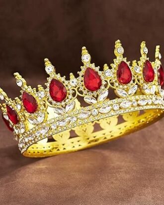 Corona con Piedras Rojas