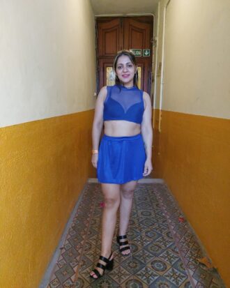 Top y Pollera Azul