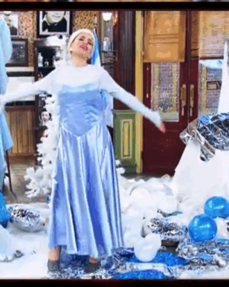 Florencia Peña disfrazada de Elsa Frozen